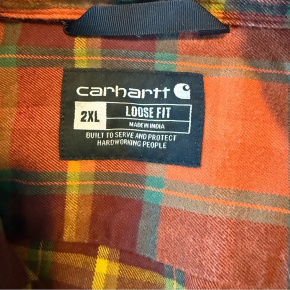 Carhartt Men's Vibrant Plaid Button Down Shirt, 2X - Picture 2 of 5